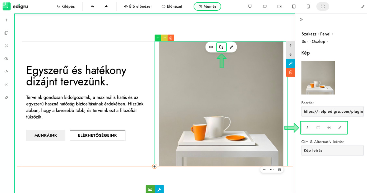 Képek hozzáadása a weboldalhoz az edigru rendszerben - Cikk (edigru Help Center)